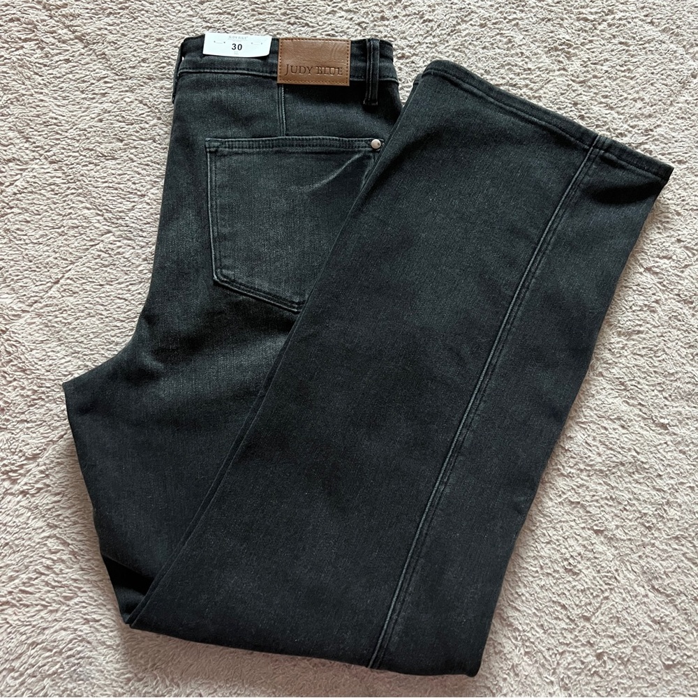NWT Judy Blue Straight Fit Mid Rise Jeans Preppy Minimalist Capsule Size 30